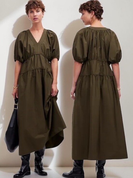 Madewell Dresses & Skirts - MADEWELL Puff Sleeve Maxi Prarie Dress in Poplin - Size XL